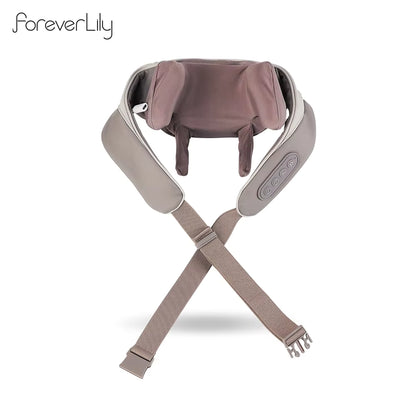 Cordless Shiatsu Neck & Shoulder Massager with Heat – 6-Point Kneading, 2 Modes & 2 Intensities